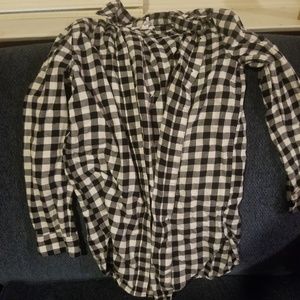Black and white checkered long sleeve